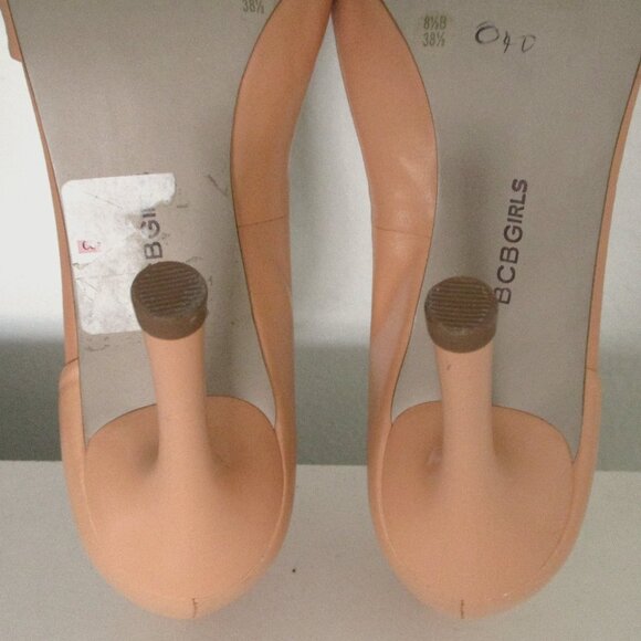 BCBGirls Womens Melon Leather Open Toe 4" Stiletto Heel - Size 8.5M or 38.5 EUR - Picture 9 of 9
